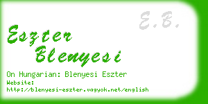 eszter blenyesi business card